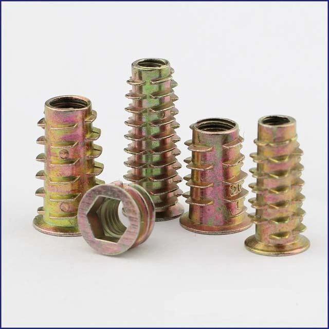 6 mm gjenget innsats for tre